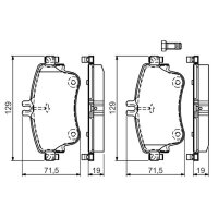BOSCH 0 986 494 663 Bremsbelagsatz, Scheibenbremse