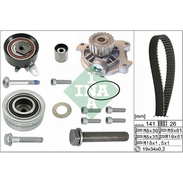 Schaeffler INA 530 0482 30 Wasserpumpe + Zahnriemensatz