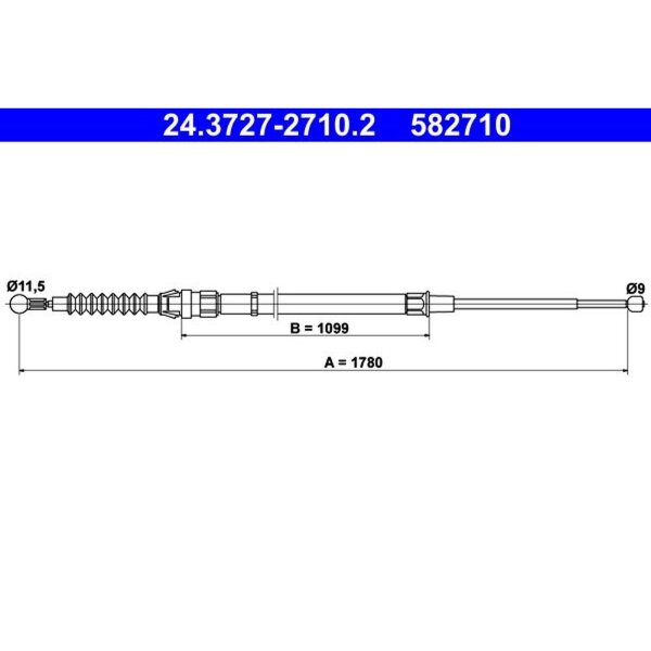 ATE 24.3727-2710.2 Seilzug, Feststellbremse