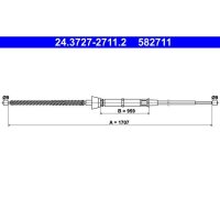 ATE 24.3727-2711.2 Seilzug, Feststellbremse