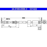 ATE 24.5169-0590.3 Bremsschlauch