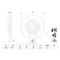 BOSCH 0 986 479 736 Bremsscheibe