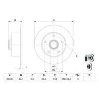 BOSCH 0 986 479 B48 Bremsscheibe