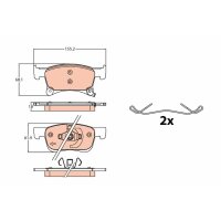 TRW GDB2091 Bremsbelagsatz, Scheibenbremse