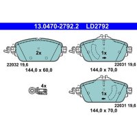 ATE 13.0470-2792.2 Bremsbelagsatz, Scheibenbremse