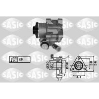 SASIC 7076058 Hydraulikpumpe, Lenkung