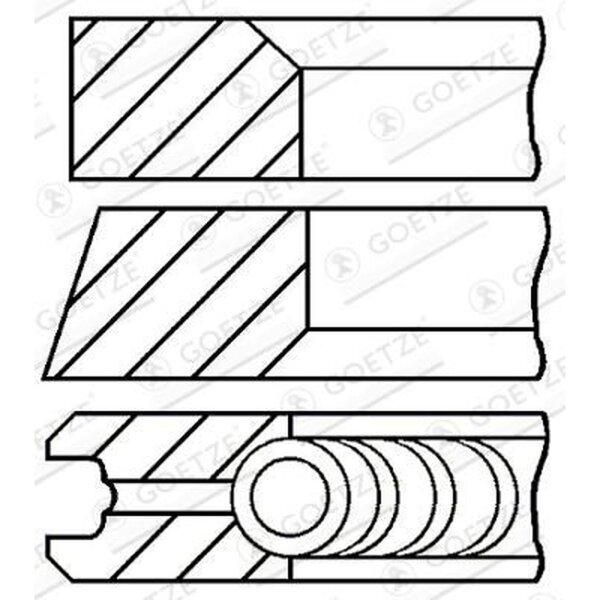 GOETZE ENGINE 08-433200-00 Kolbenringsatz