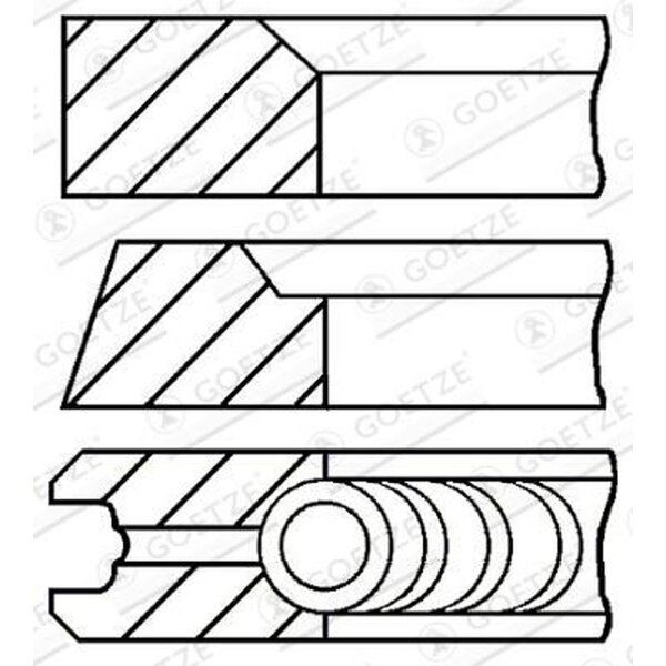 GOETZE ENGINE 08-849000-00 Kolbenringsatz