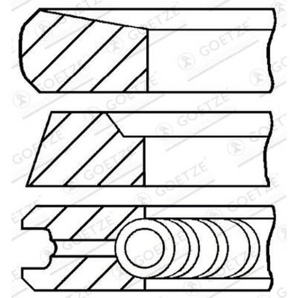 GOETZE ENGINE 08-436107-00 Kolbenringsatz