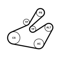 CONTINENTAL CTAM 6PK1468K1 Keilrippenriemensatz