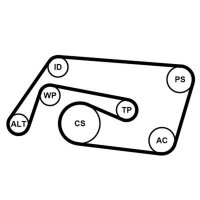 CONTINENTAL CTAM 6PK2260K2 Keilrippenriemensatz