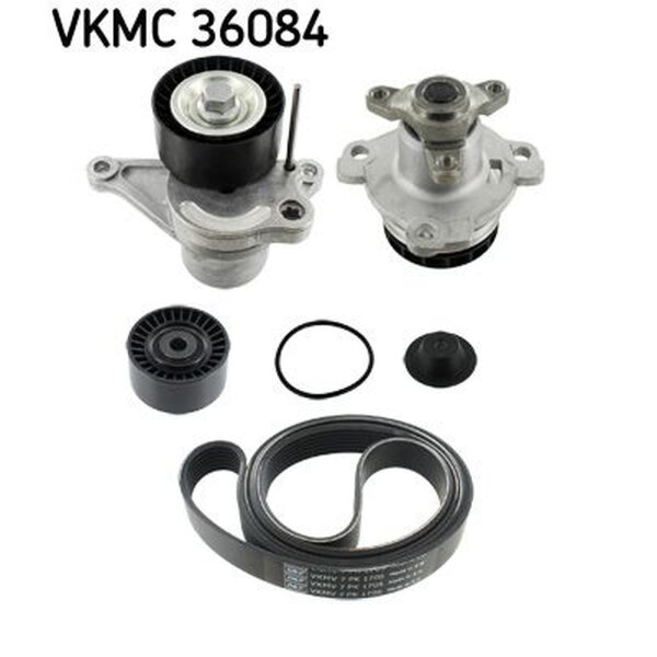 SKF VKMC 36084 Wasserpumpe + Keilrippenriemensatz