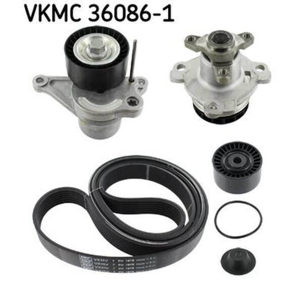 SKF VKMC 36086-1 Wasserpumpe + Keilrippenriemensatz