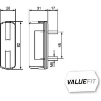 HELLA 2KA 357 014-001 Kennzeichenleuchte