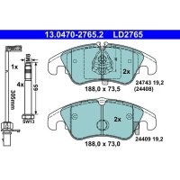 ATE 13.0470-2765.2 Bremsbelagsatz, Scheibenbremse
