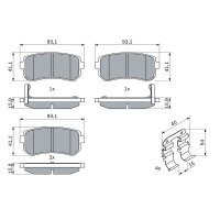 BOSCH 0 986 494 627 Bremsbelagsatz, Scheibenbremse