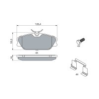 BOSCH 0 986 494 656 Bremsbelagsatz, Scheibenbremse