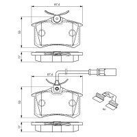 BOSCH 0 986 494 599 Bremsbelagsatz, Scheibenbremse