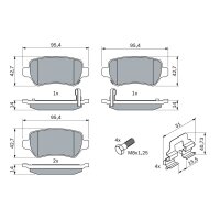 BOSCH 0 986 494 654 Bremsbelagsatz, Scheibenbremse