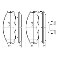BOSCH 0 986 494 650 Bremsbelagsatz, Scheibenbremse