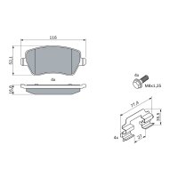 BOSCH 0 986 494 592 Bremsbelagsatz, Scheibenbremse