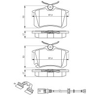 BOSCH 0 986 494 598 Bremsbelagsatz, Scheibenbremse