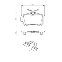 BOSCH 0 986 494 597 Bremsbelagsatz, Scheibenbremse