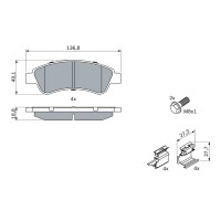 BOSCH 0 986 494 623 Bremsbelagsatz, Scheibenbremse