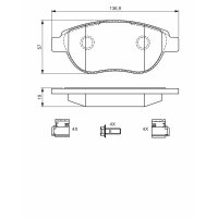 BOSCH 0 986 494 602 Bremsbelagsatz, Scheibenbremse