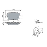 BOSCH 0 986 494 595 Bremsbelagsatz, Scheibenbremse