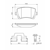 BOSCH 0 986 494 649 Bremsbelagsatz, Scheibenbremse