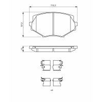 BOSCH 0 986 494 655 Bremsbelagsatz, Scheibenbremse