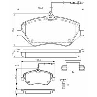 BOSCH 0 986 494 585 Bremsbelagsatz, Scheibenbremse