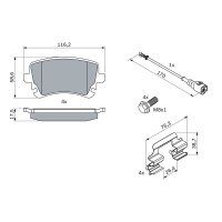BOSCH 0 986 494 583 Bremsbelagsatz, Scheibenbremse