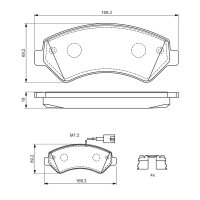 BOSCH 0 986 494 589 Bremsbelagsatz, Scheibenbremse