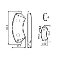 BOSCH 0 986 494 589 Bremsbelagsatz, Scheibenbremse