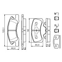 BOSCH 0 986 494 610 Bremsbelagsatz, Scheibenbremse