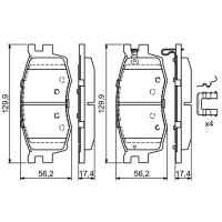 BOSCH 0 986 494 617 Bremsbelagsatz, Scheibenbremse