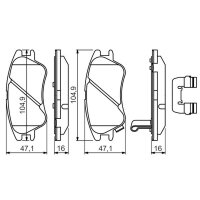 BOSCH 0 986 494 630 Bremsbelagsatz, Scheibenbremse