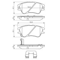BOSCH 0 986 494 630 Bremsbelagsatz, Scheibenbremse