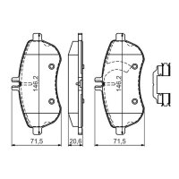 BOSCH 0 986 494 593 Bremsbelagsatz, Scheibenbremse