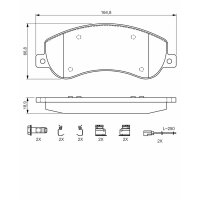 BOSCH 0 986 494 624 Bremsbelagsatz, Scheibenbremse