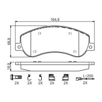 BOSCH 0 986 494 624 Bremsbelagsatz, Scheibenbremse