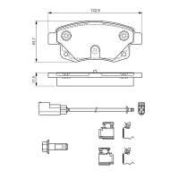 BOSCH 0 986 494 614 Bremsbelagsatz, Scheibenbremse