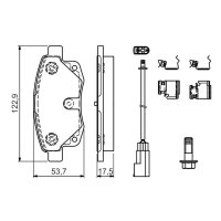 BOSCH 0 986 494 614 Bremsbelagsatz, Scheibenbremse