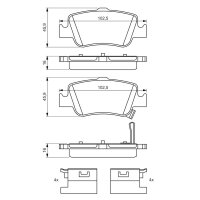 BOSCH 0 986 494 651 Bremsbelagsatz, Scheibenbremse