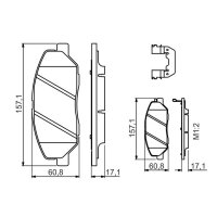 BOSCH 0 986 494 631 Bremsbelagsatz, Scheibenbremse