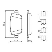 BOSCH 0 986 494 639 Bremsbelagsatz, Scheibenbremse