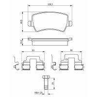 BOSCH 0 986 494 641 Bremsbelagsatz, Scheibenbremse