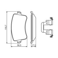 BOSCH 0 986 494 637 Bremsbelagsatz, Scheibenbremse